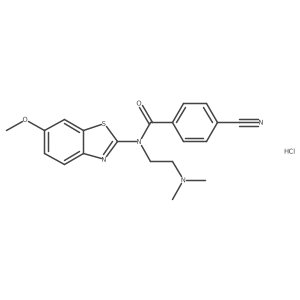 4-cyano-N-(2-(dimethylamino)ethyl)-N-(6-methoxybenzo[d]thiazol-2-yl)benzamide hydrochloride Structure