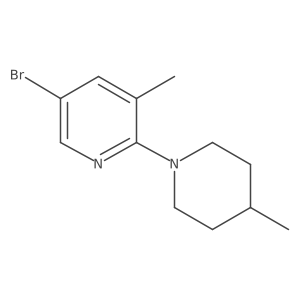 5-Bromo-3-methyl-2-(4-methylpiperidin-1-yl)pyridine Structure