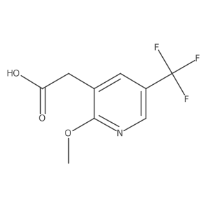 2-Methoxy-5-(trifluoromethyl)pyridine-3-acetic acid Structure