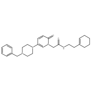 2-[3-(4-benzylpiperazin-1-yl)-6-oxopyridazin-1(6H)-yl]-N-[2-(cyclohex-1-en-1-yl)ethyl]acetamide Structure