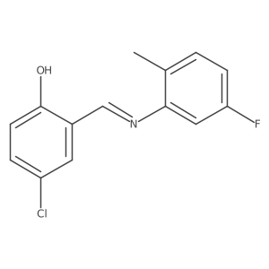 4-chloro-2-{(E)-[(5-fluoro-2-methylphenyl)imino]methyl}phenol Structure