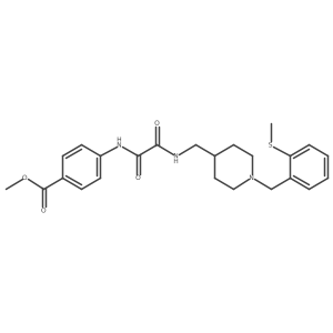 Methyl 4-(2-(((1-(2-(methylthio)benzyl)piperidin-4-yl)methyl)amino)-2-oxoacetamido)benzoate结构式