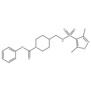 Phenyl 4-((3,5-dimethylisoxazole-4-sulfonamido)methyl)piperidine-1-carboxylate Structure