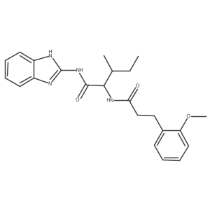 N-(1H-benzo[d]imidazol-2-yl)-2-(3-(2-methoxyphenyl)propanamido)-3-methylpentanamide结构式