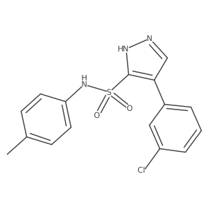 4-(3-chlorophenyl)-N-(4-methylphenyl)-1H-pyrazole-5-sulfonamide结构式