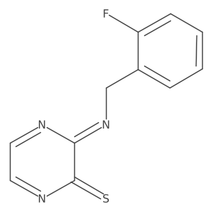 3-[(2-Fluorophenyl)methylimino]pyrazine-2-thione Structure