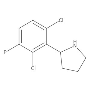 (S)-2-(2,6-Dichloro-3-fluorophenyl)pyrrolidine结构式