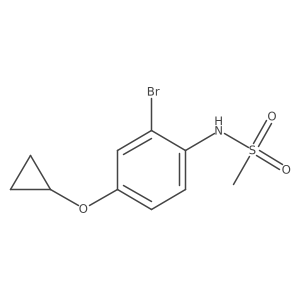 N-(2-Bromo-4-cyclopropoxyphenyl)methanesulfonamide结构式