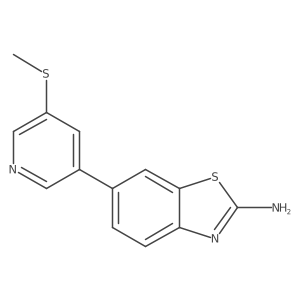 6-(5-(Methylthio)pyridin-3-yl)benzo[d]thiazol-2-amine结构式