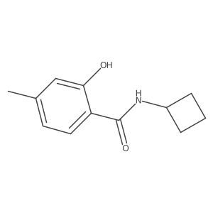 N-cyclobutyl-2-hydroxy-4-methylbenzamide结构式
