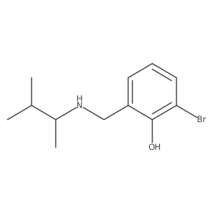 2-Bromo-6-{[(3-methylbutan-2-yl)amino]methyl}phenol结构式