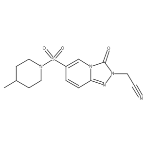 [6-[(4-methylpiperidin-1-yl)sulfonyl]-3-oxo[1,2,4]triazolo[4,3-a]pyridin-2(3H)-yl]acetonitrile Structure