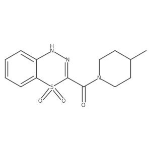 (4,4-dioxido-1H-4,1,2-benzothiadiazin-3-yl)(4-methylpiperidin-1-yl)methanone Structure