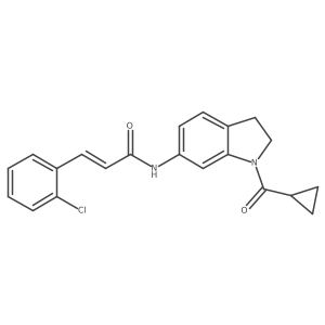 (E)-3-(2-chlorophenyl)-N-(1-(cyclopropanecarbonyl)indolin-6-yl)acrylamide Structure