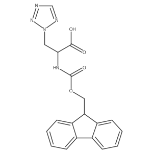 (S)-2-((((9H-Fluoren-9-yl)methoxy)carbonyl)amino)-3-(2H-tetrazol-2-yl)propanoic acid Structure