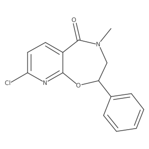 8-Chloro-4-methyl-2-phenyl-3,4-dihydropyrido[3,2-F][1,4]oxazepin-5(2H)-one结构式