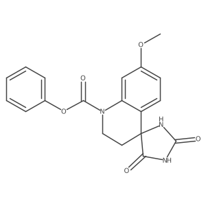 Phenyl-7-methoxy-2',5'-dioxospiro[2,3-dihydroquinoline-4,4'-imidazolidine]-1-carboxylate Structure