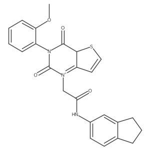 N-(2,3-dihydro-1H-inden-5-yl)-2-[3-(2-methoxyphenyl)-2,4-dioxo-1H,2H,3H,4H-thieno[3,2-d]pyrimidin-1-yl]acetamide结构式