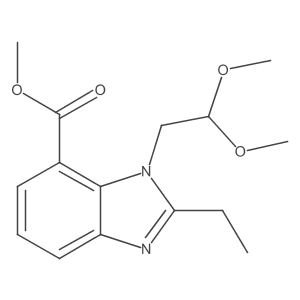 Methyl 3-(2,2-dimethoxyethyl)-2-ethylbenzimidazole-4-carboxylate结构式