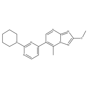 7-Methyl-2-(methylsulfanyl)-6-(2-piperidino-4-pyrimidinyl)[1,2,4]triazolo[1,5-a]pyrimidine Structure