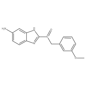 2-[(3-methoxyphenyl)methanesulfinyl]-1H-1,3-benzodiazol-6-amine结构式