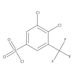 3,4-Dichloro-5-(trifluoromethyl)benzenesulfonyl chloride结构式