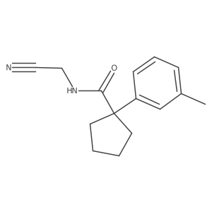N-(cyanomethyl)-1-(3-methylphenyl)cyclopentane-1-carboxamide Structure