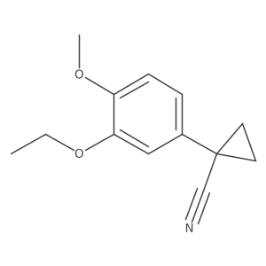 1-(3-Ethoxy-4-methoxyphenyl)cyclopropane-1-carbonitrile Structure