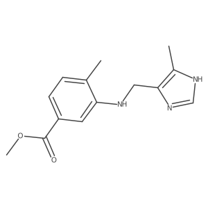 methyl 4-methyl-3-{[(4-methyl-1H-imidazol-5-yl)methyl]amino}benzoate Structure