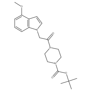 tert-butyl 4-[(4-methoxy-1H-indol-1-yl)acetyl]piperazine-1-carboxylate Structure