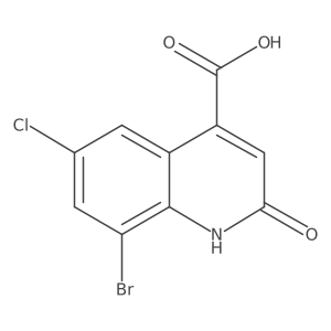 8-Bromo-6-chloro-2-oxo-1,2-dihydroquinoline-4-carboxylic acid Structure