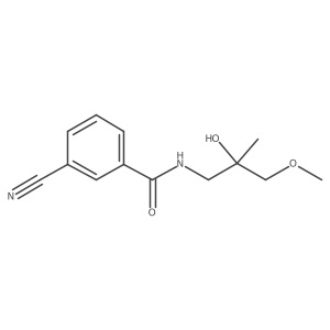 3-cyano-N-(2-hydroxy-3-methoxy-2-methylpropyl)benzamide结构式