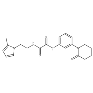 N1-(2-(2-methyl-1H-imidazol-1-yl)ethyl)-N2-(3-(2-oxopiperidin-1-yl)phenyl)oxalamide结构式
