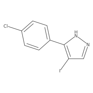 3-(4-Chlorophenyl)-4-iodo-1H-pyrazole结构式