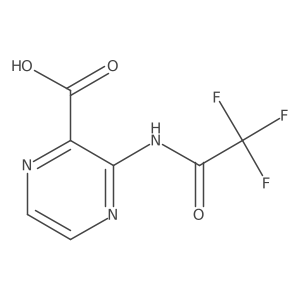 3-(2,2,2-Trifluoroacetamido)pyrazine-2-carboxylic acid结构式
