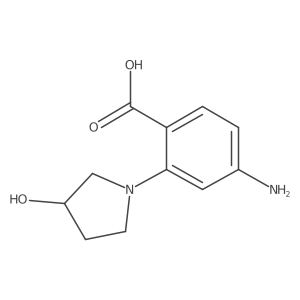 Benzoic acid, 4-amino-2-(3-hydroxy-1-pyrrolidinyl)- Structure