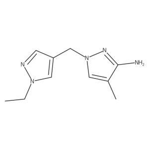 1-[(1-ethyl-1H-pyrazol-4-yl)methyl]-4-methyl-1H-pyrazol-3-amine结构式