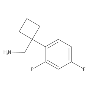 1-(2,4-Difluorophenyl)cyclobutanemethanamine结构式