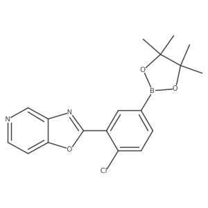2-[2-Chloro-5-(4,4,5,5-tetramethyl-1,3,2-dioxaborolan-2-yl)phenyl]-[1,3]oxazolo[4,5-c]pyridine结构式