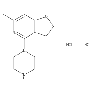 6-Methyl-4-(piperazin-1-yl)-2,3-dihydrofuro[3,2-c]pyridine dihydrochloride Structure