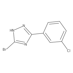 3-bromo-5-(3-chlorophenyl)-1H-1,2,4-triazole结构式