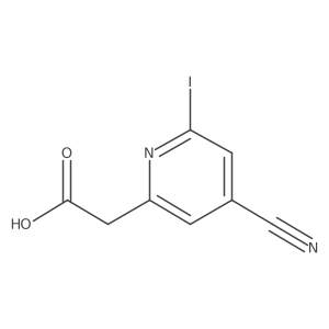 (4-Cyano-6-iodopyridin-2-YL)acetic acid结构式