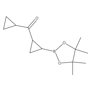 rel-Cyclopropyl((1S,2S)-2-(4,4,5,5-tetramethyl-1,3,2-dioxaborolan-2-yl)cyclopropyl)methanone Structure