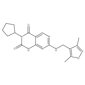 3-cyclopentyl-7-(((3,5-dimethylisoxazol-4-yl)methyl)amino)pyrimido[4,5-d]pyrimidine-2,4(1H,3H)-dione结构式