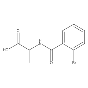 2-[(2-Bromobenzoyl)amino]propanoic acid Structure