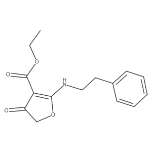 Ethyl 4-oxo-2-(phenethylamino)-4,5-dihydrofuran-3-carboxylate结构式