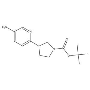 Tert-butyl 3-(5-aminopyridin-2-yl)pyrrolidine-1-carboxylate Structure