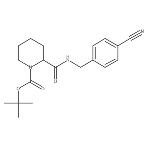 tert-Butyl 2-((4-cyanobenzyl)carbamoyl)piperidine-1-carboxylate Structure