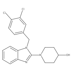 1-(1-(3,4-dichlorobenzyl)-1H-benzo[d]imidazol-2-yl)piperidin-4-ol结构式