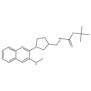 Tert-butyl ((1-(3-(methylamino)quinoxalin-2-yl)pyrrolidin-3-yl)methyl)carbamate Structure